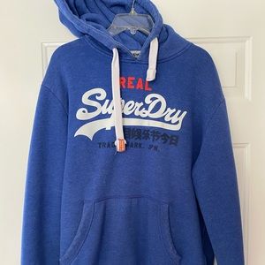 SuperDry Men’s Sweatshirt Hoodie XL Blue Like New